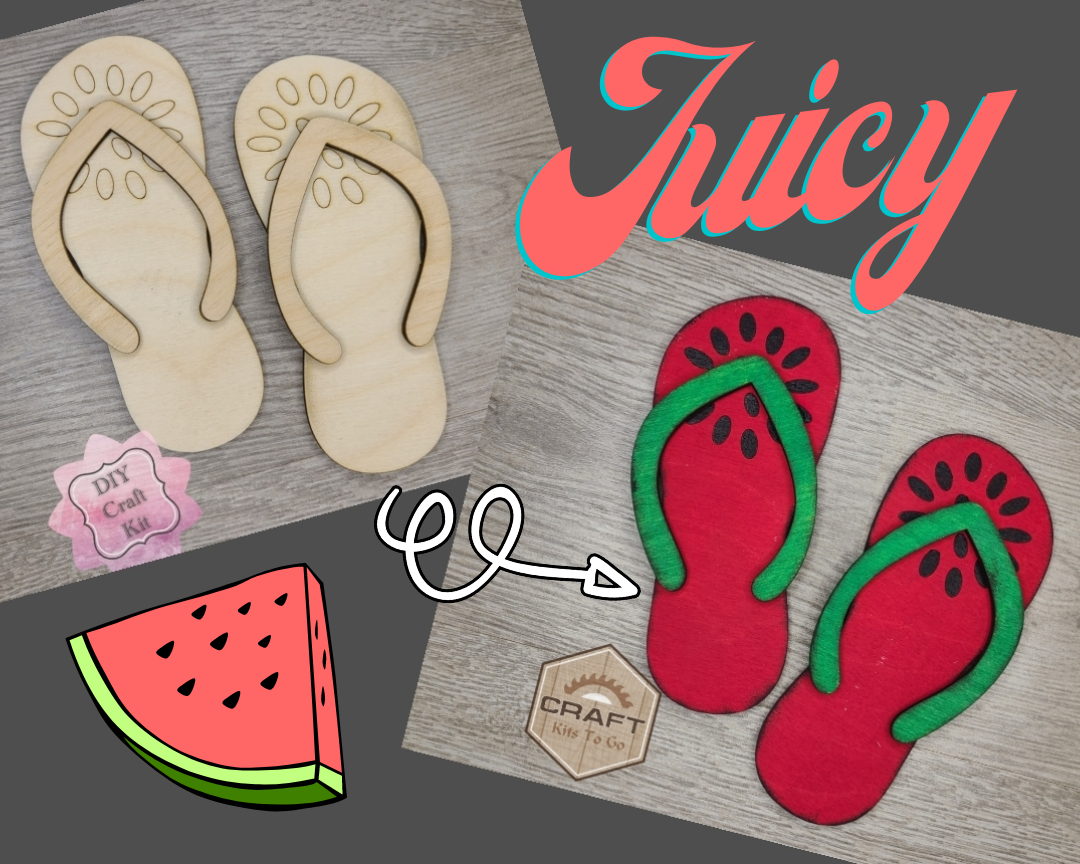 Watermelon Flip Flops | #2681