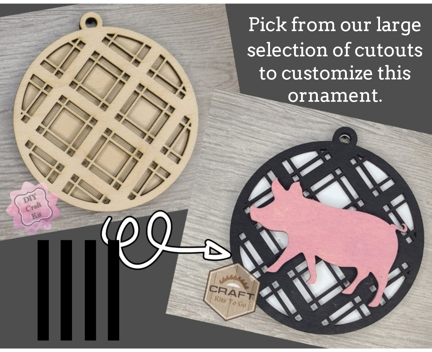 Custom Plaid Christmas Ornament | #2294