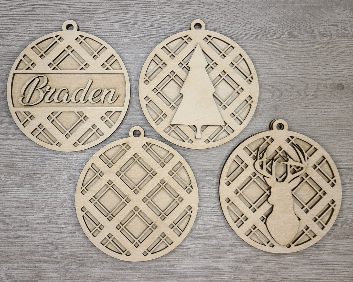 Custom Plaid Christmas Ornament | #2294