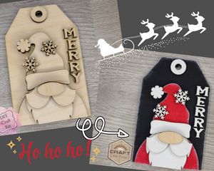Santa Gnome | Christmas Gnome | Christmas Decor | Christmas Crafts | Holiday Activities |  DIY Craft Kits | Paint Party Supplies | #3704