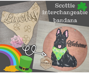 Scottie Interchangeable Sign | ST. PATRICKS BANDANA | #200005