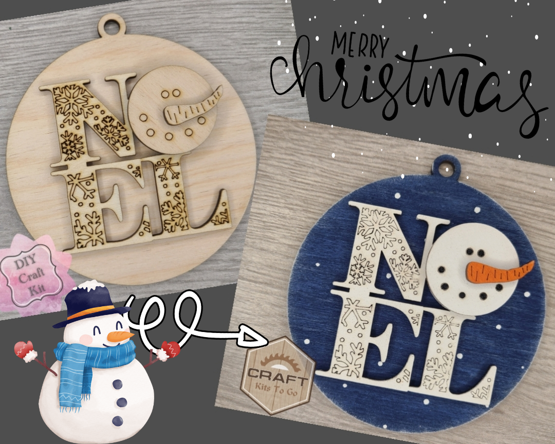 NOEL Snowman Ornament | #3762