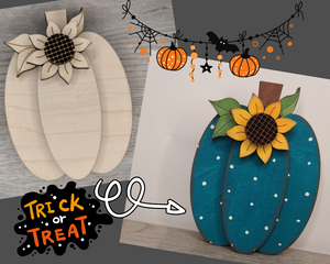 Pumpkin Shelf Sitter | Fall Decor | Fall Crafts | Halloween Decor | Halloween Crafts | DIY Craft Kits | Paint Party Supplies | #3773