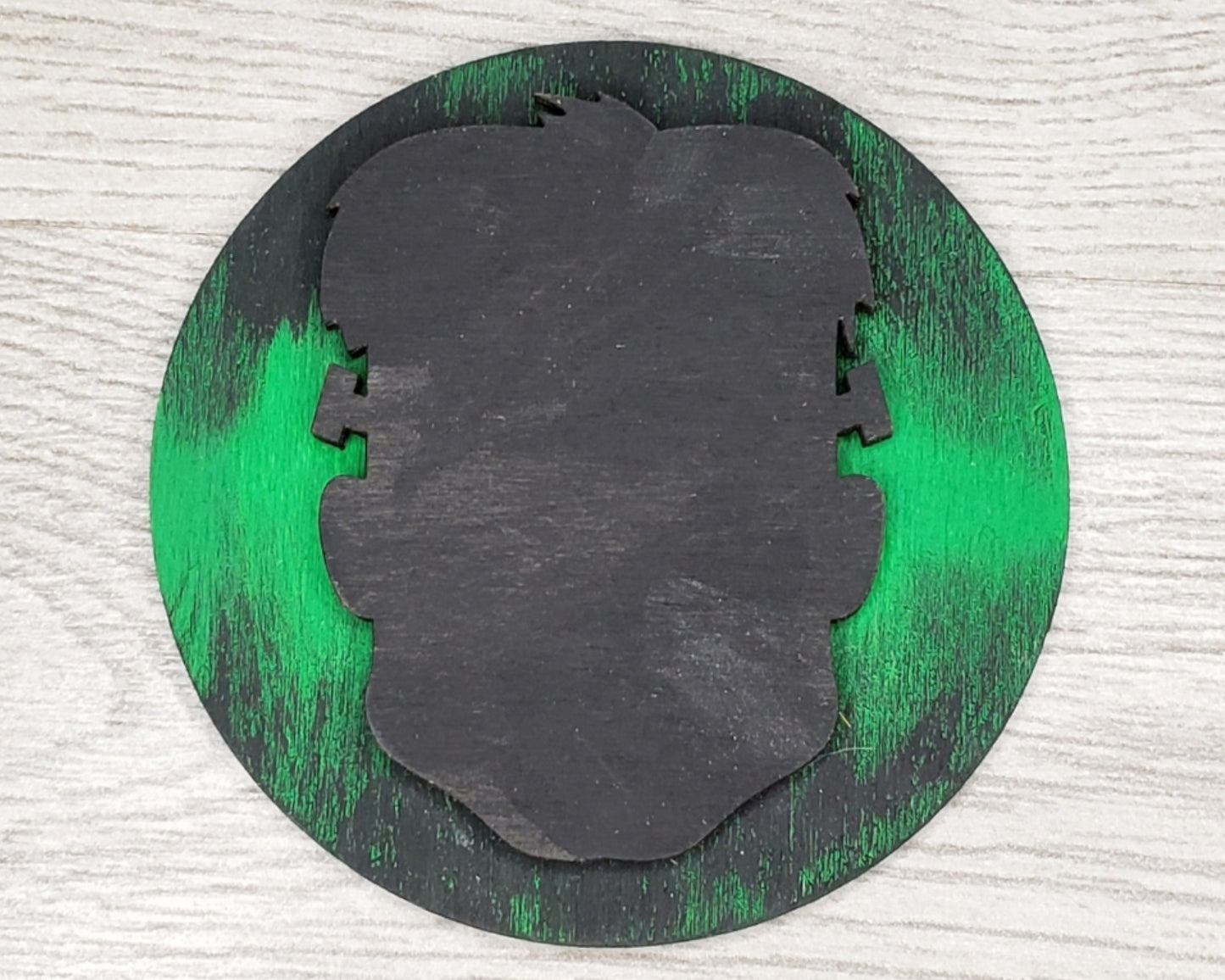 Frankenstein Head Halloween craft paint party paint kit wood cutouts #1510 - Multiple Sizes Available - Unfinished Wood Cutout Shapes