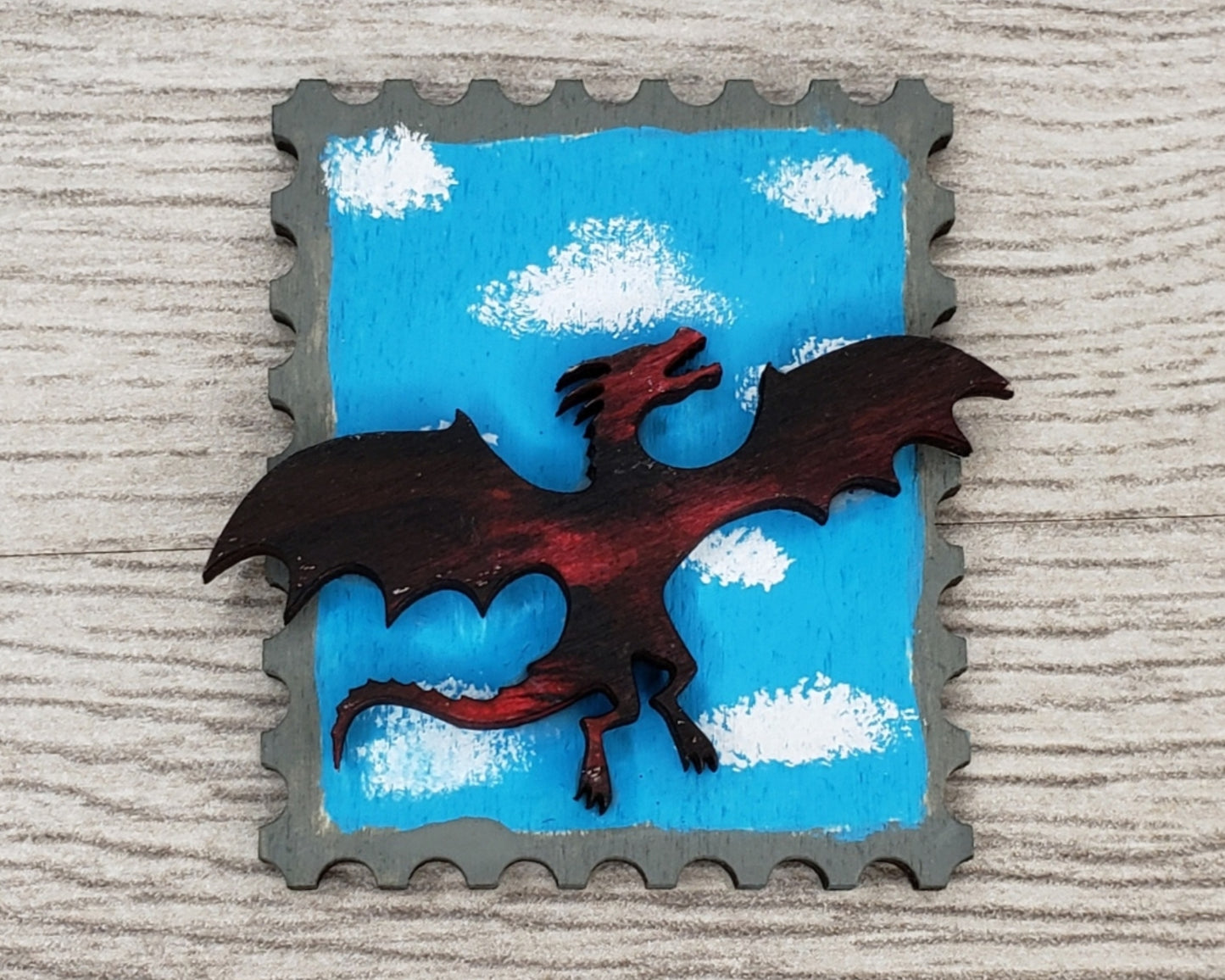 Postage Stamp wood shape wood cutouts DIY Paint Kit Mail #1881 - Multiple Sizes Available - Unfinished Wood Cutout Shapes
