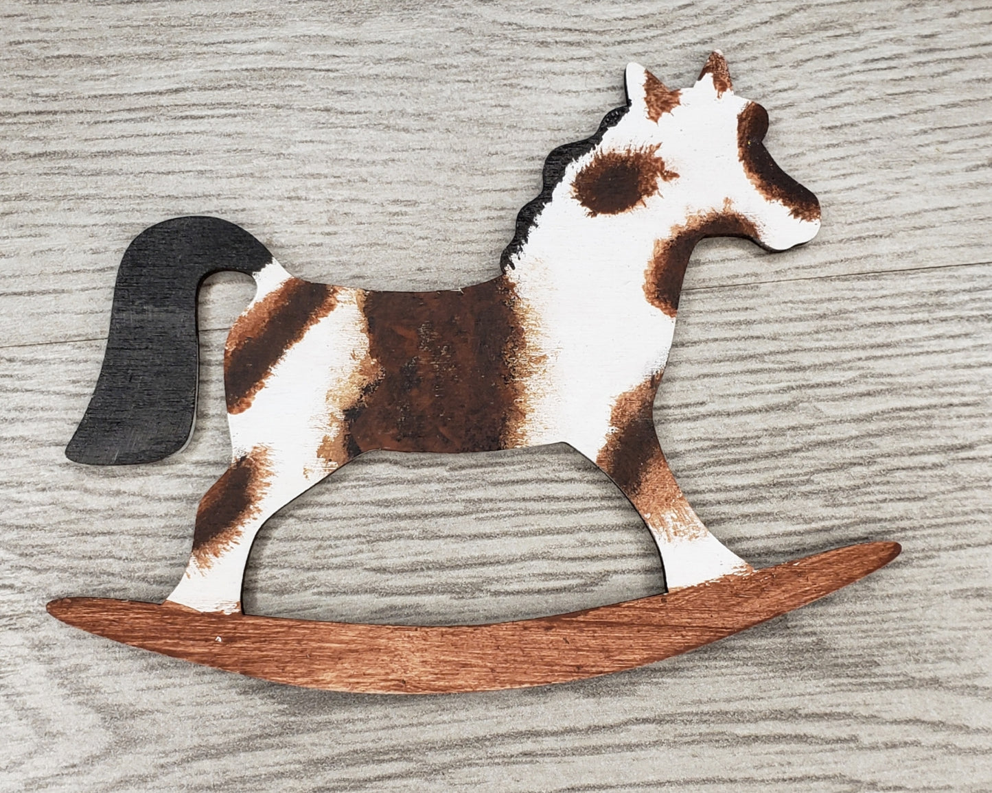 Rocking Horse wood shape wood cutouts Nursery Kids Toddlers DIY Paint kit #1930 - Multiple Sizes Available - Unfinished Wood Cutout Shapes