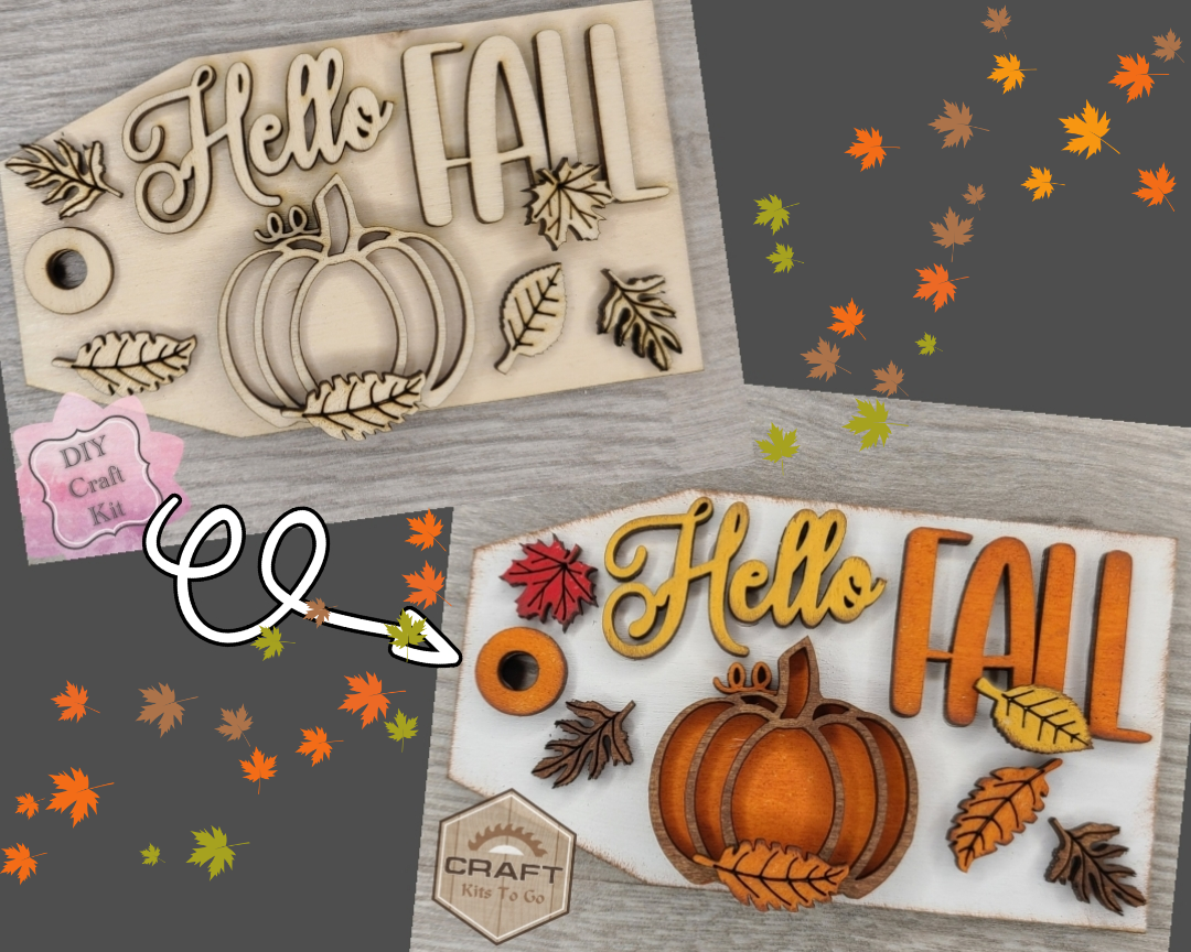 **SHOW OVERSTOCK SALE ** 6 inch Hello Fall Tag | #3923