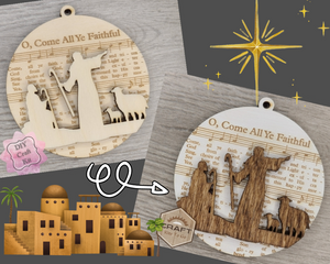 O Come all ye Faithful Ornament | Christmas Crafts | DIY Ornaments | Christmas Decor | Holiday Activities | DIY Craft Kits | #3877