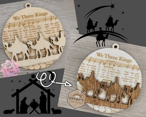 3 Kings Ornament | Christmas Crafts | DIY Ornaments | Christmas Decor | Holiday Activities | DIY Craft Kits | Paint Party Supplies | #3876