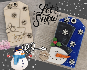 Snowman Tag | Snowman Decor | Winter Crafts | Christmas Crafts | DIY Craft Kits | Paint Party Supplies | #3959