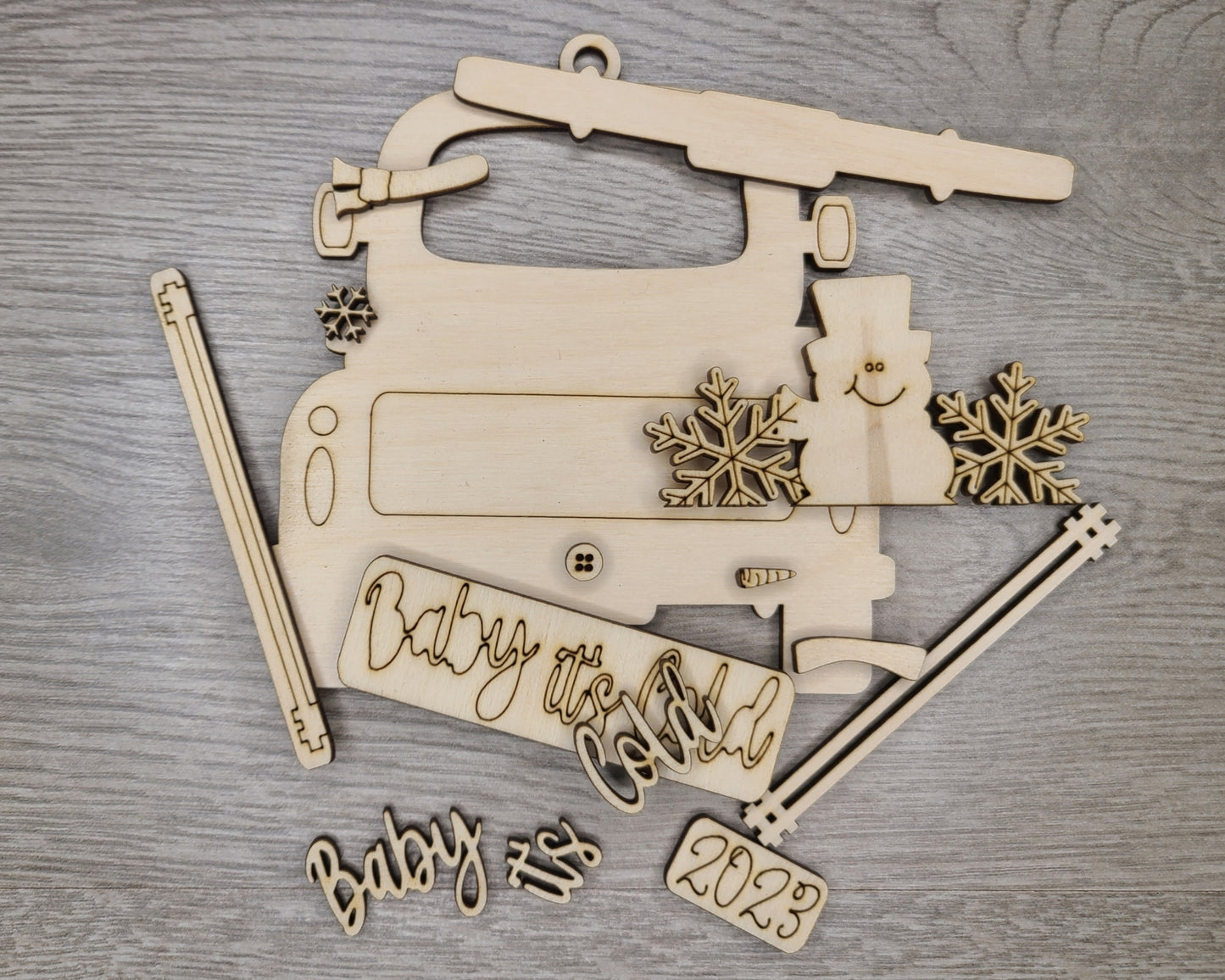 Snowman Truck Ornament | #3943