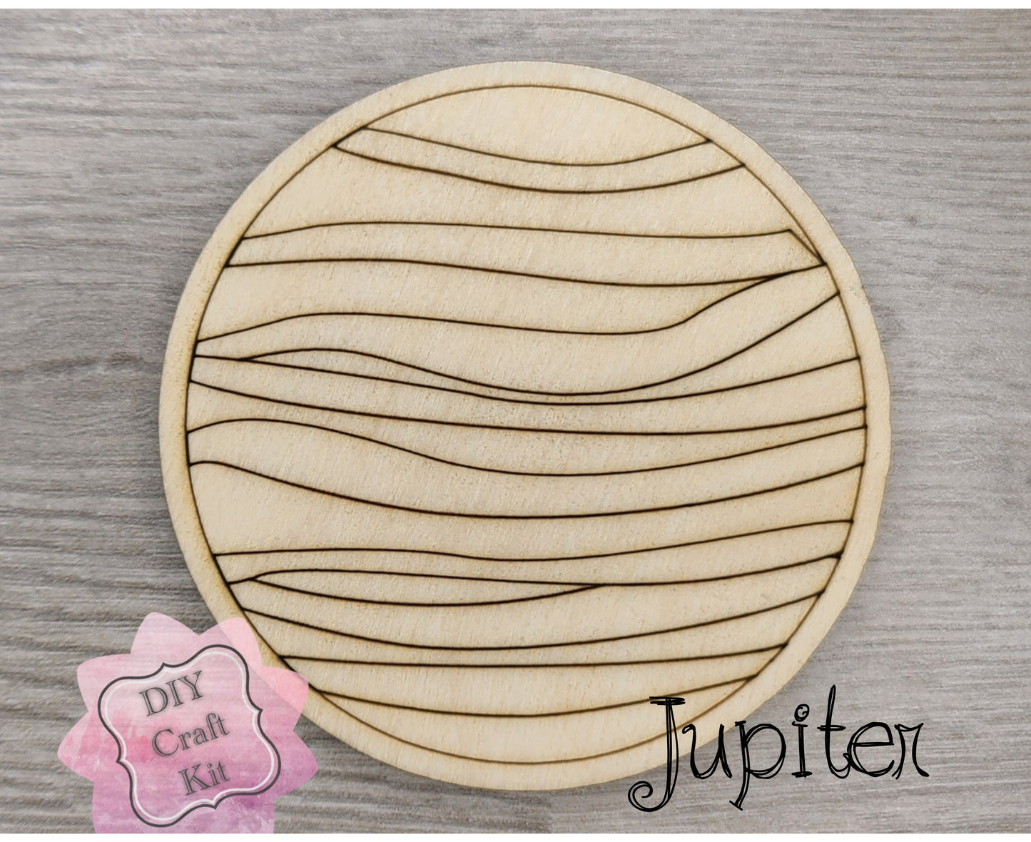 Jupiter Cutout | Space | Outer Space | Kids Crafts | Wood Shape Cutout | #2227 - Multiple Sizes Available - Unfinished Wood Cutout Shapes