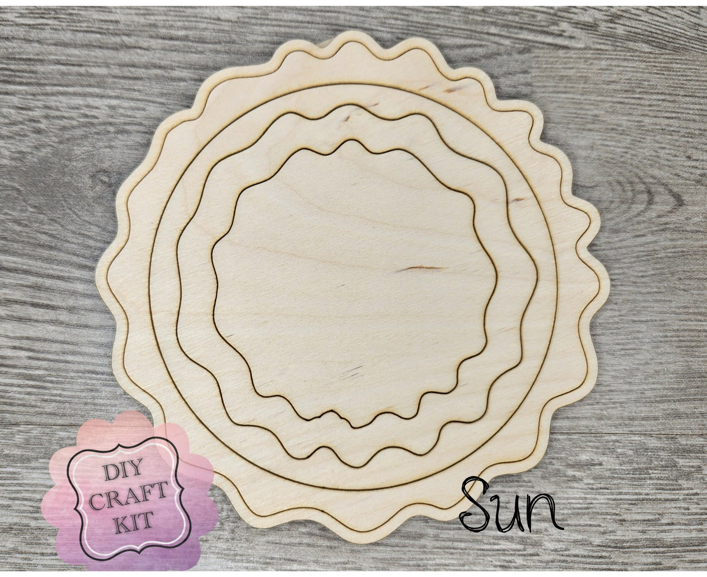 Sun Cutout | Space | Outer Space | Kids Crafts | Wood Shape Cutout | #2235 - Multiple Sizes Available - Unfinished Wood Cutout Shapes