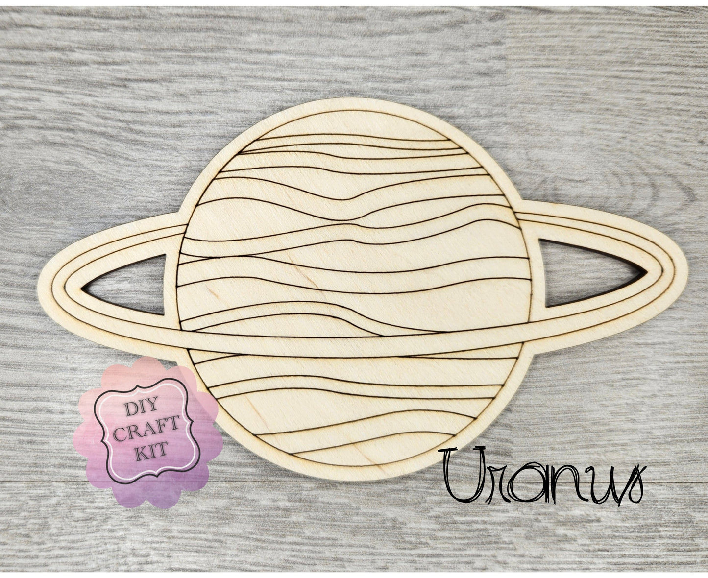 Uranus Cutout | Space | Outer Space | Kids Crafts | Wood Shape Cutout | #2237 - Multiple Sizes Available - Unfinished Wood Cutout Shapes