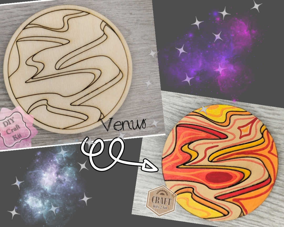 Venus Cutout | Space | Outer Space | Kids Crafts | Wood Shape Cutout | #2238 - Multiple Sizes Available - Unfinished Wood Cutout Shapes