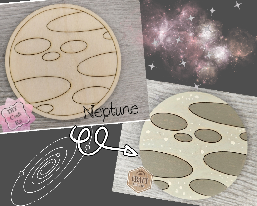 Neptune Cutout | Space | Outer Space | Kids Crafts | Wood Shape Cutout | #2231 - Multiple Sizes Available - Unfinished Wood Cutout Shapes