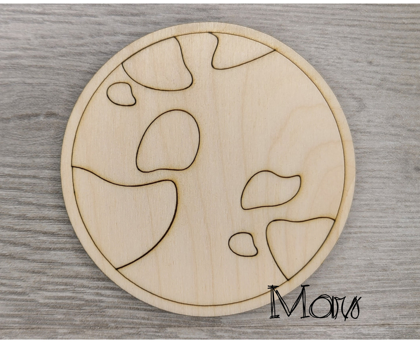 Mars Cutout | Space | Outer Space | Kids Crafts | Wood Shape Cutout | #2228 - Multiple Sizes Available - Unfinished Wood Cutout Shapes