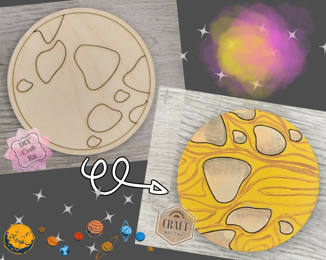 Moon Cutout | Space | Outer Space | Kids Crafts | Wood Shape Cutout | #2236 - Multiple Sizes Available - Unfinished Wood Cutout Shapes