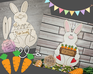 Easter Bunny | Shelf Sitter | Easter Décor | Easter Crafts | Springtime | Spring Crafts | DIY Craft Kits | DIY Paint Party kit | #3969
