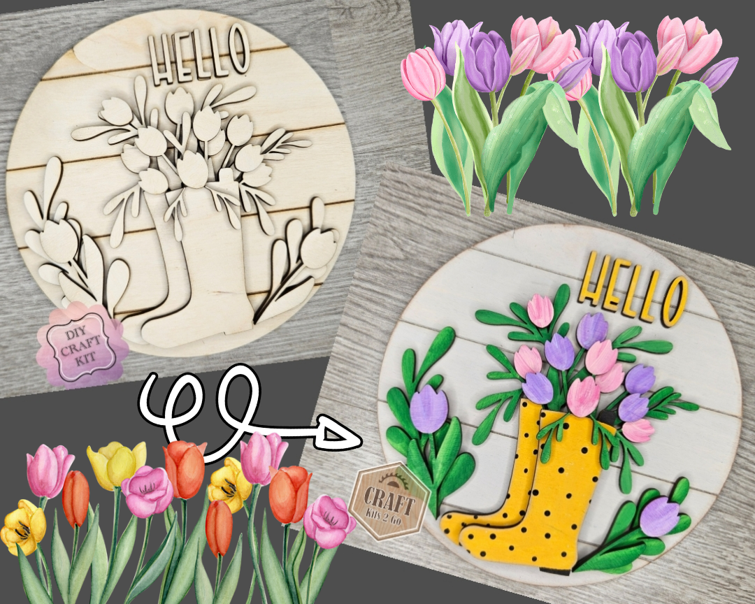 Hello Spring Tulips | #3950