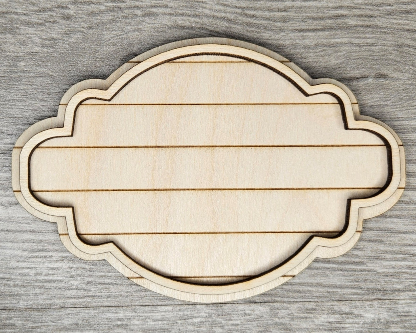 Shiplap Frame #2463 - Multiple Sizes Available - Unfinished Wood Cutout Frames