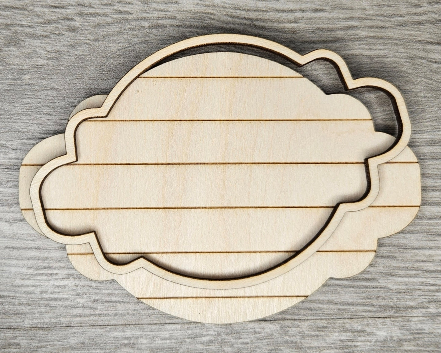 Shiplap Frame #2463 - Multiple Sizes Available - Unfinished Wood Cutout Frames