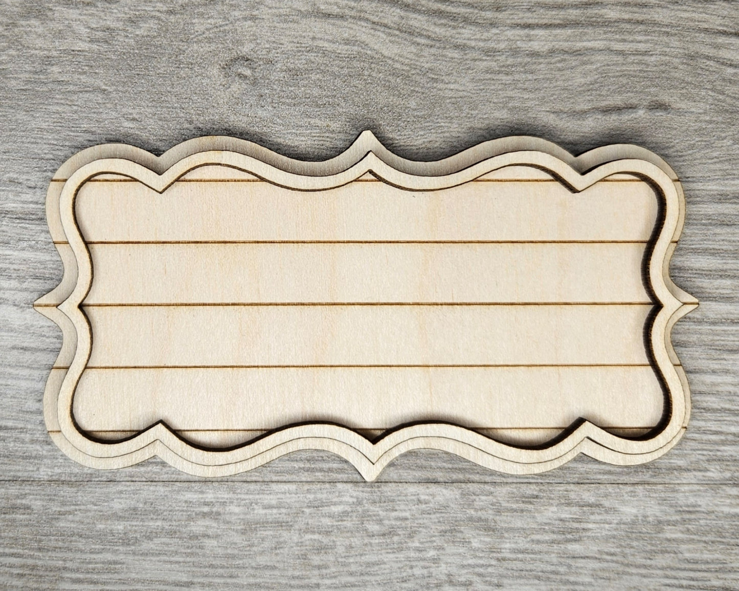 Shiplap Frame #2462 - Multiple Sizes Available - Unfinished Wood Cutout Frames