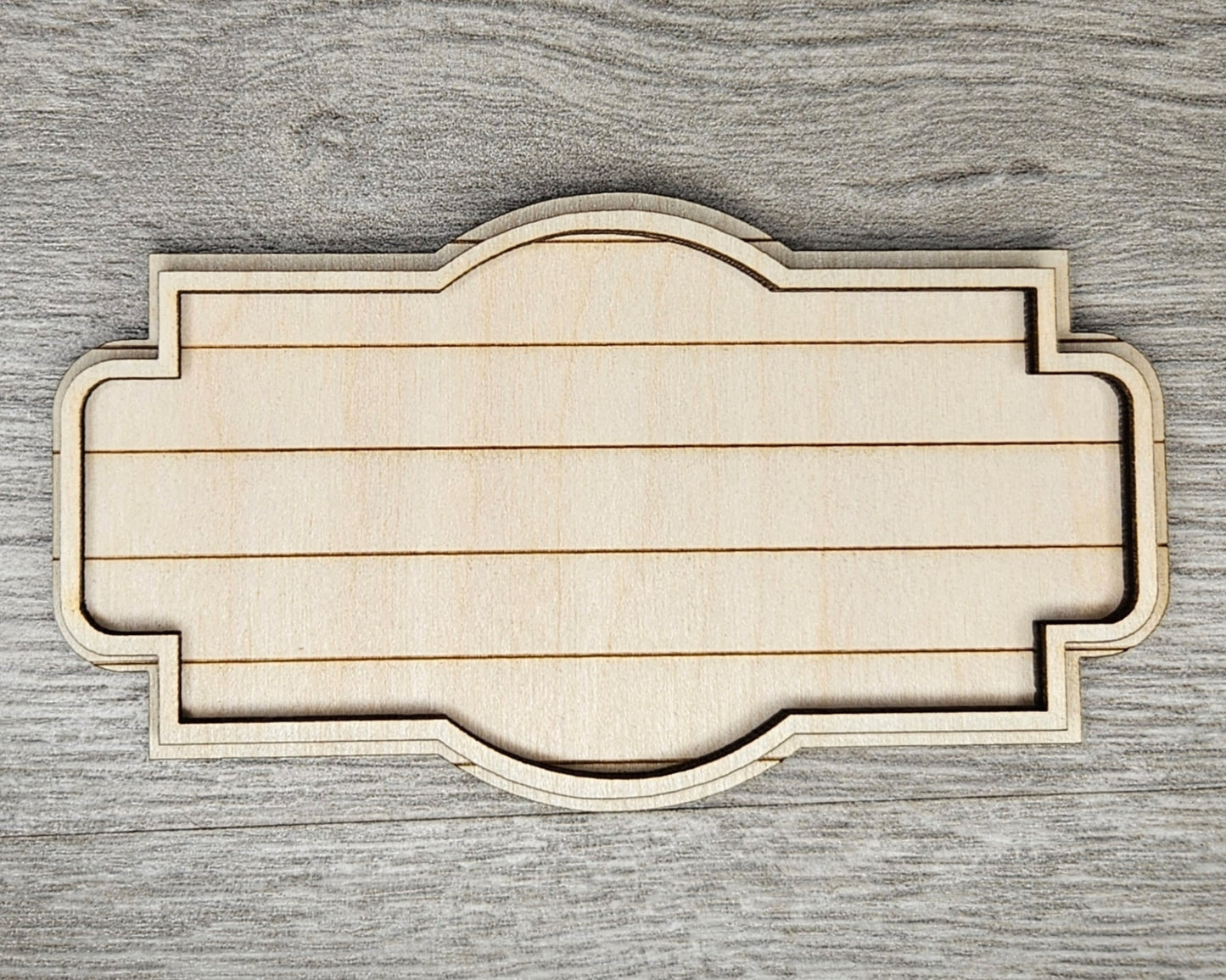 Shiplap Frame #2464 - Multiple Sizes Available - Unfinished Wood Cutout Frames