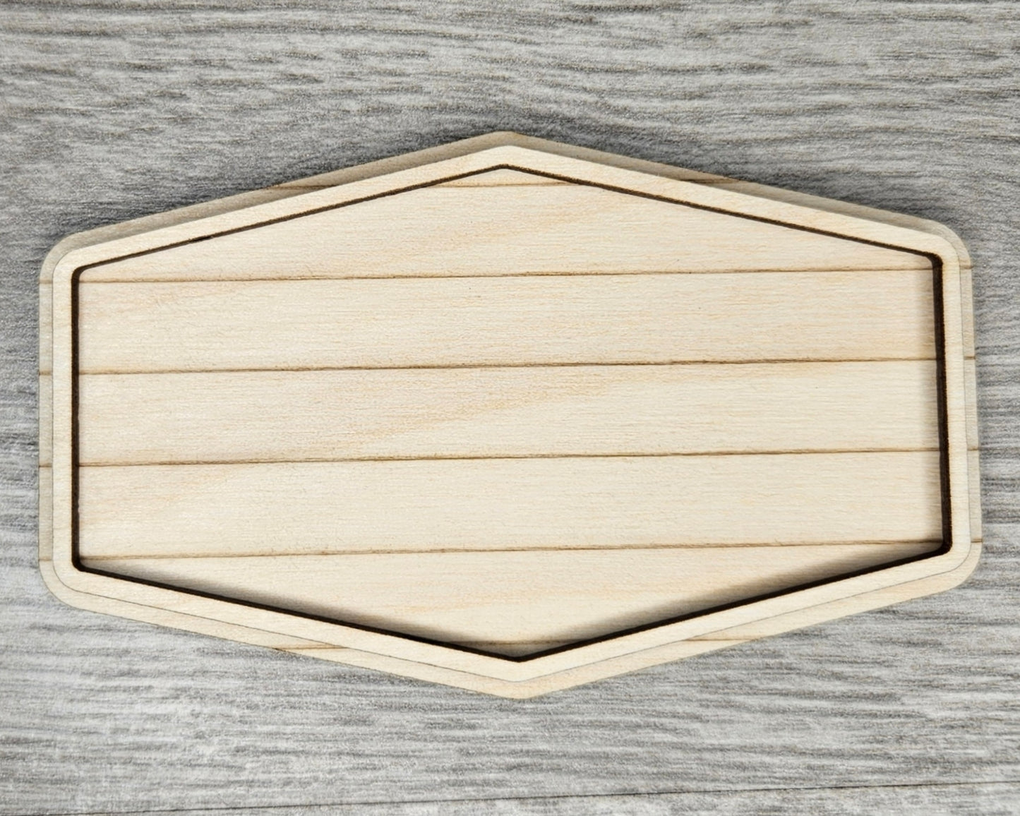 Shiplap Frame #2465 - Multiple Sizes Available - Unfinished Wood Cutout Frames