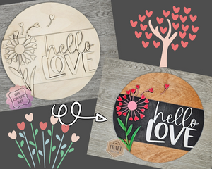 Hello Love | Dandelion | Valentine's Day Crafts | Valentine Gift | Valentine Decor | DIY Craft Kits | Paint Party Supplies | #4071