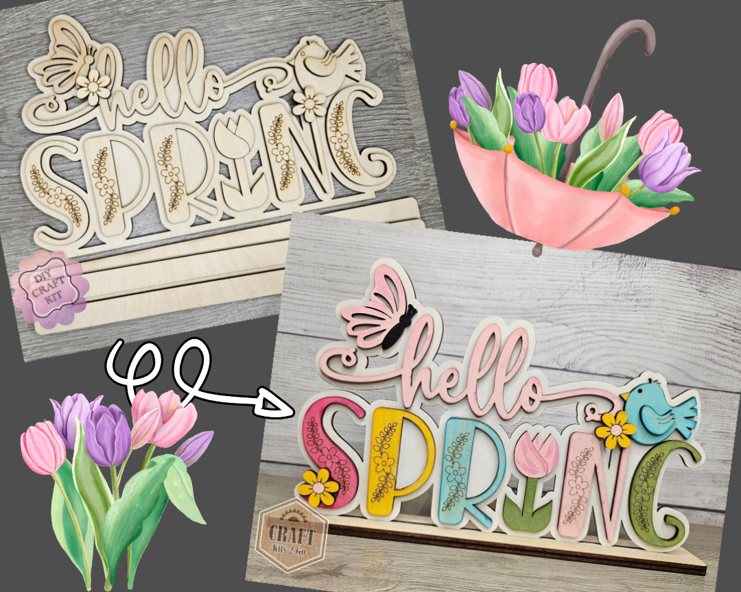 Hello Spring Shelf Sitter | #4040