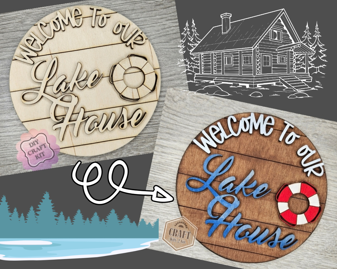 Lake House Welcome Sign | #2723