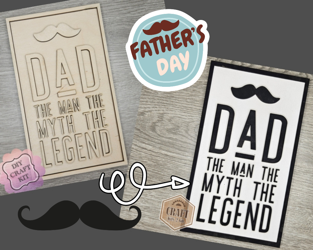Dad the Myth | Dad the Legend | Father's Day ideas | DIY Craft Kits | Paint Party Supplies | #2873
