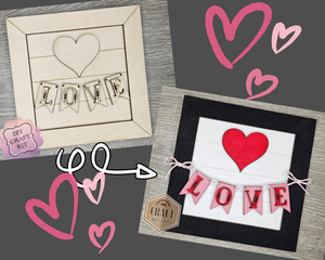 Love You | Valentine's Day | Valentine Crafts | Love | DIY Craft Kits | Paint Party Supplies | #2525