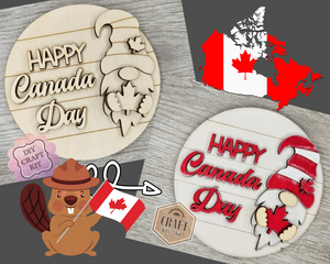 Canadian Gnome | Canada Decor | True North | Canada Sign | Canada Crafts | DIY Craft Kits | Paint Party Supplies | #4074
