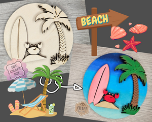 Palm Tree Sign | Beach | Summer Crafts | DIY Craft Kits | Paint Party Supplies | #4147