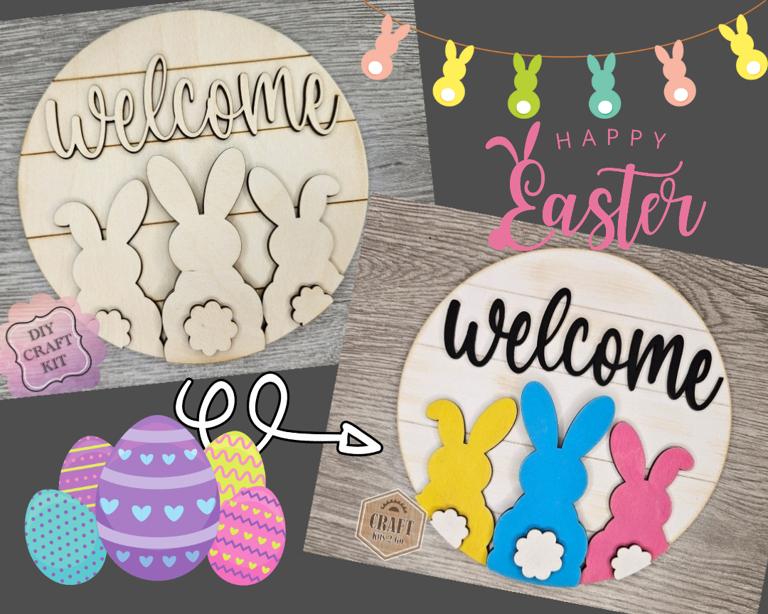Easter Bunny Welcome Sign | #4157