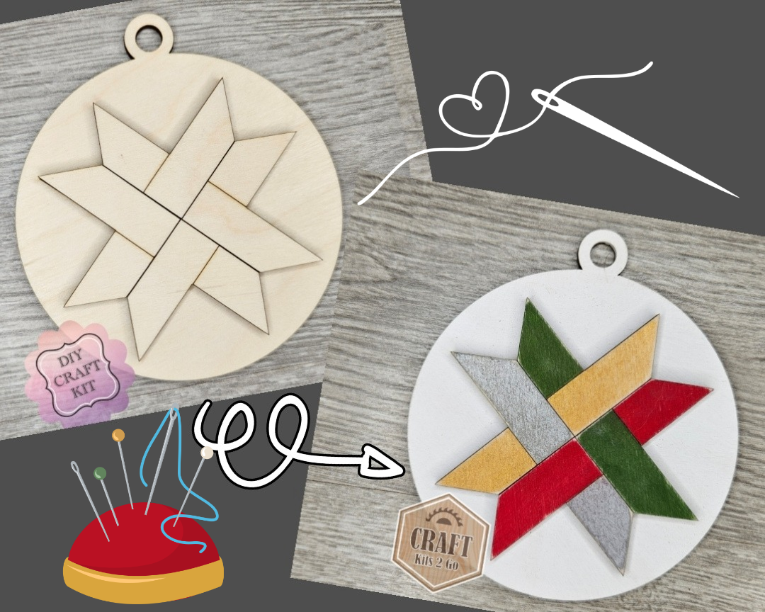 **SHOW OVERSTOCK SALE** Woven Star Quilt Ornament | #4183