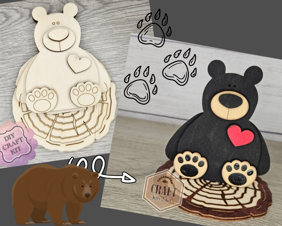 Black Bear Shelf Sitter | #4081