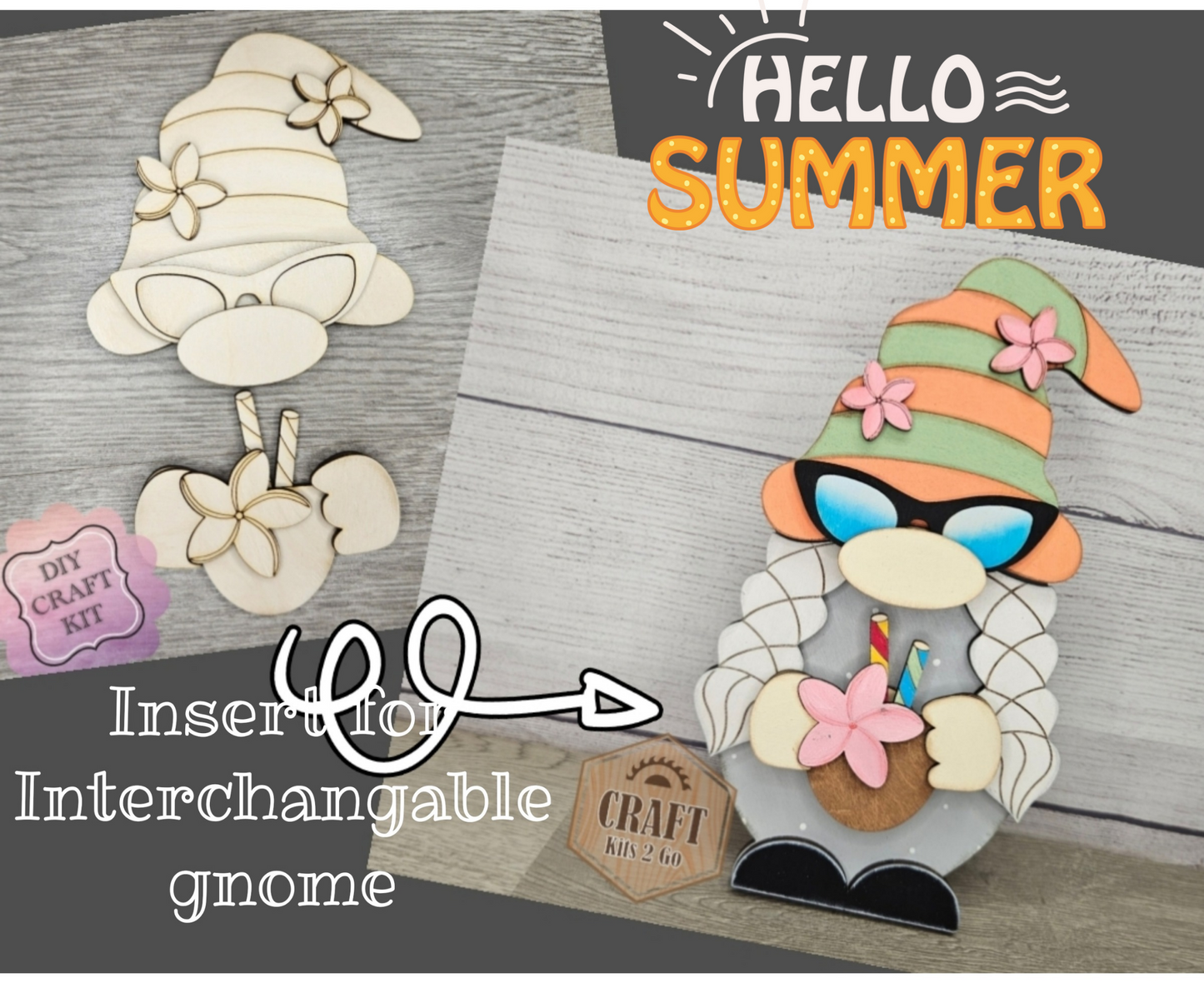 Interchangeable Gnome | GIRL SUMMER TOPPER | #200002-6