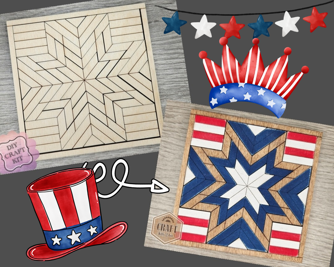 ** SHOW OVERSTOCK SALE ** MINI KIT Patriotic Quilt | #3719