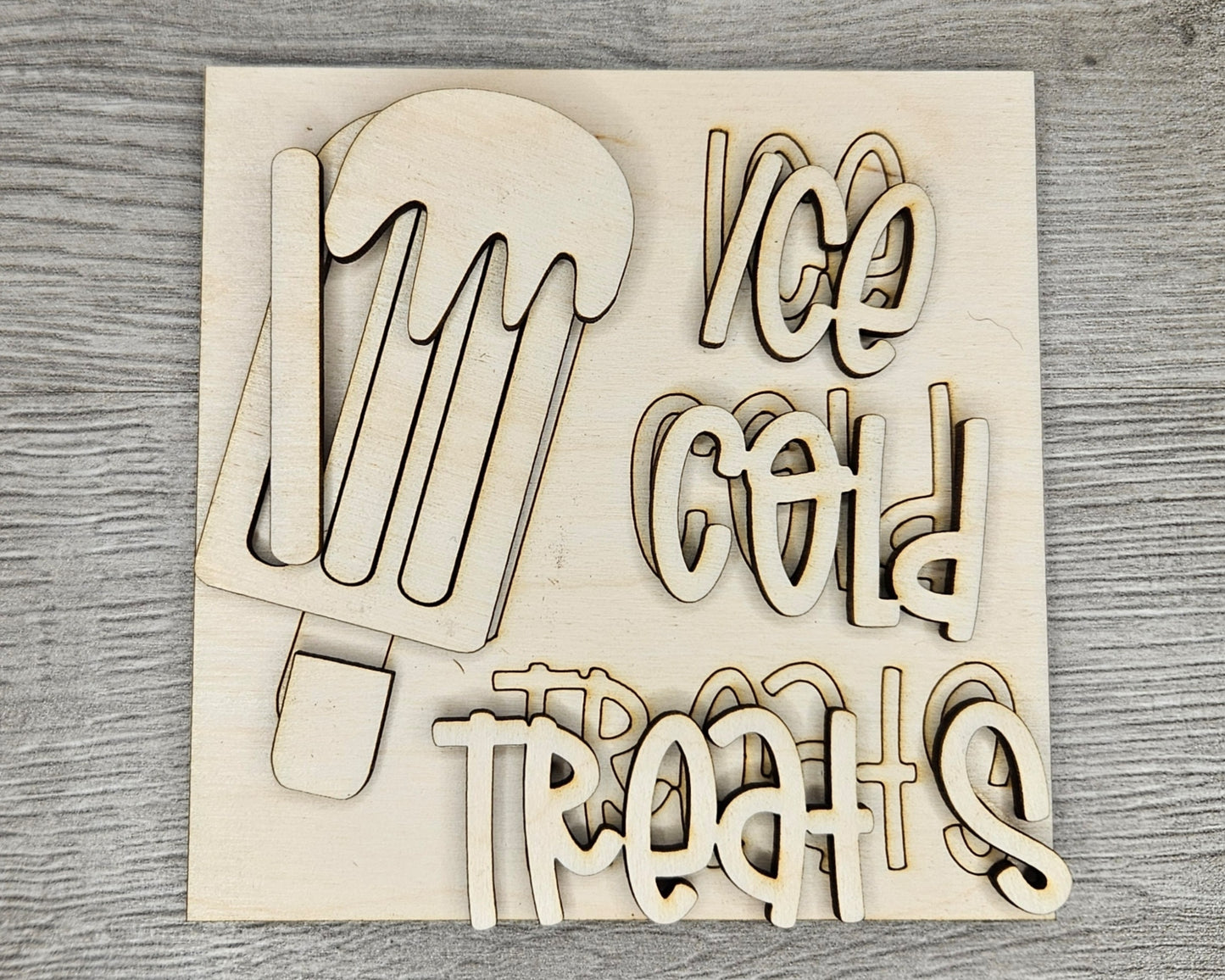 Ice Cold Treats Sign | #4643