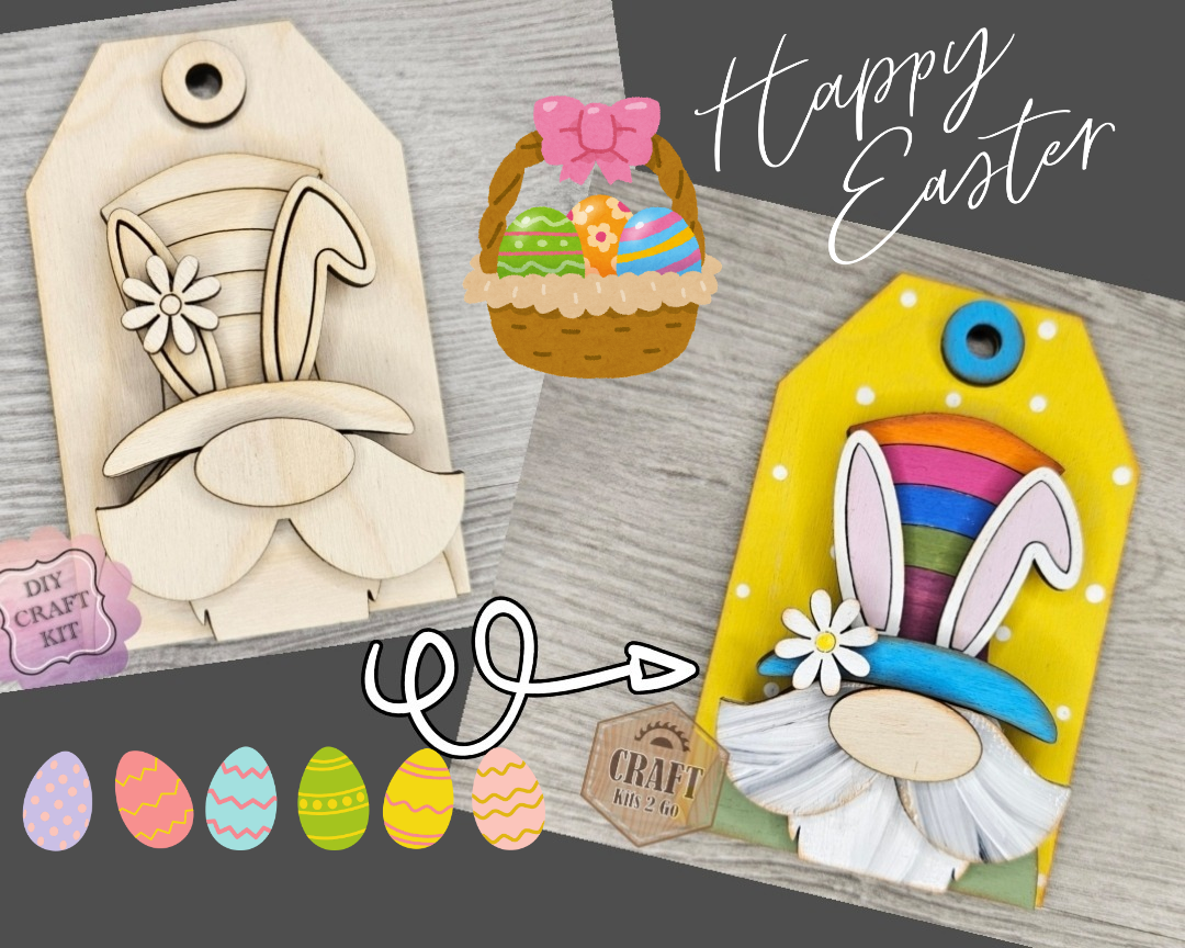 ** SHOW OVERSTOCK SALE** MINI KIT Easter Gnome Tag | #4318