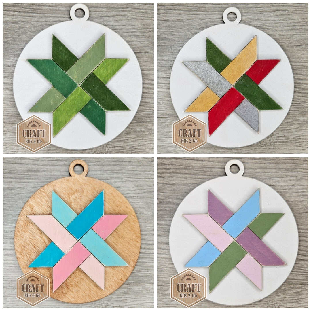 **SHOW OVERSTOCK SALE** Woven Star Quilt Ornament | #4183