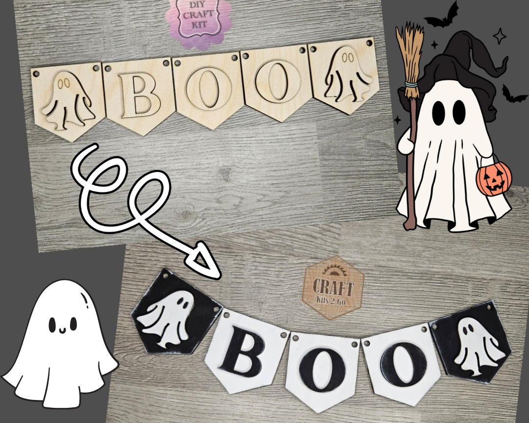 BOO Halloween Bunting | #4589
