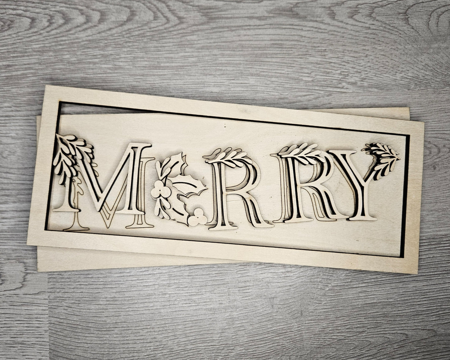 Rustic Merry Sign | #4501