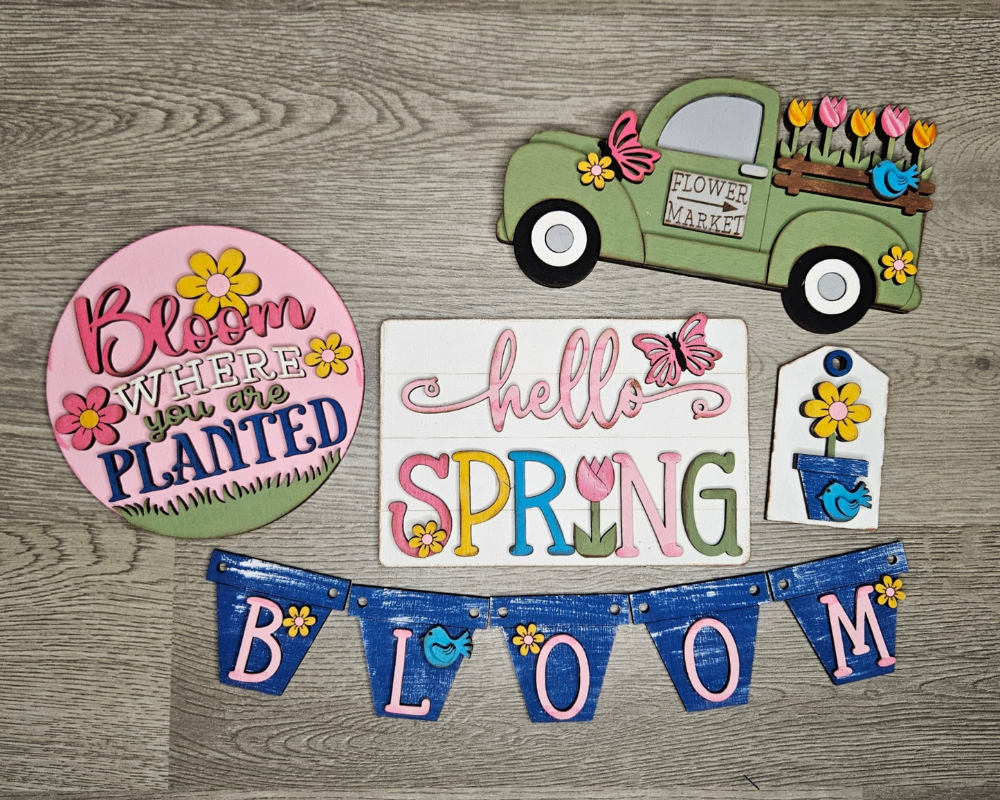 Bloom Spring Flower Bunting | #4638
