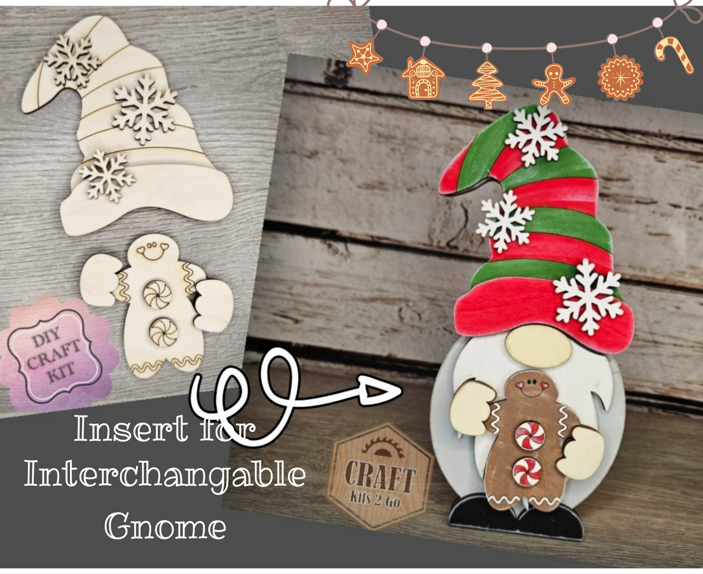 Interchangeable BOY Gnome | CHRISTMAS TOPPER | #200002-11