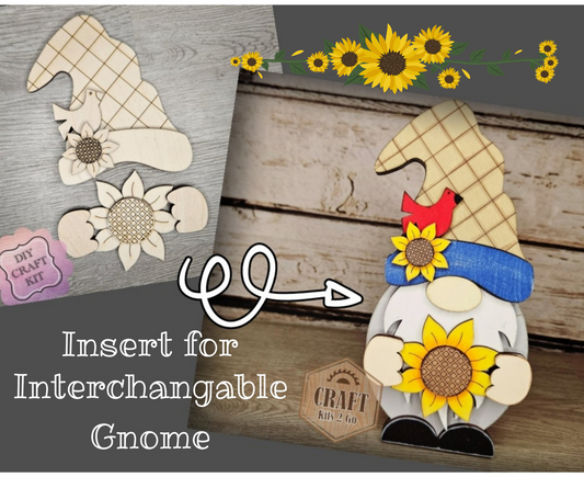 Interchangeable Gnome | BOY SUNFLOWER TOPPER | #200002-13