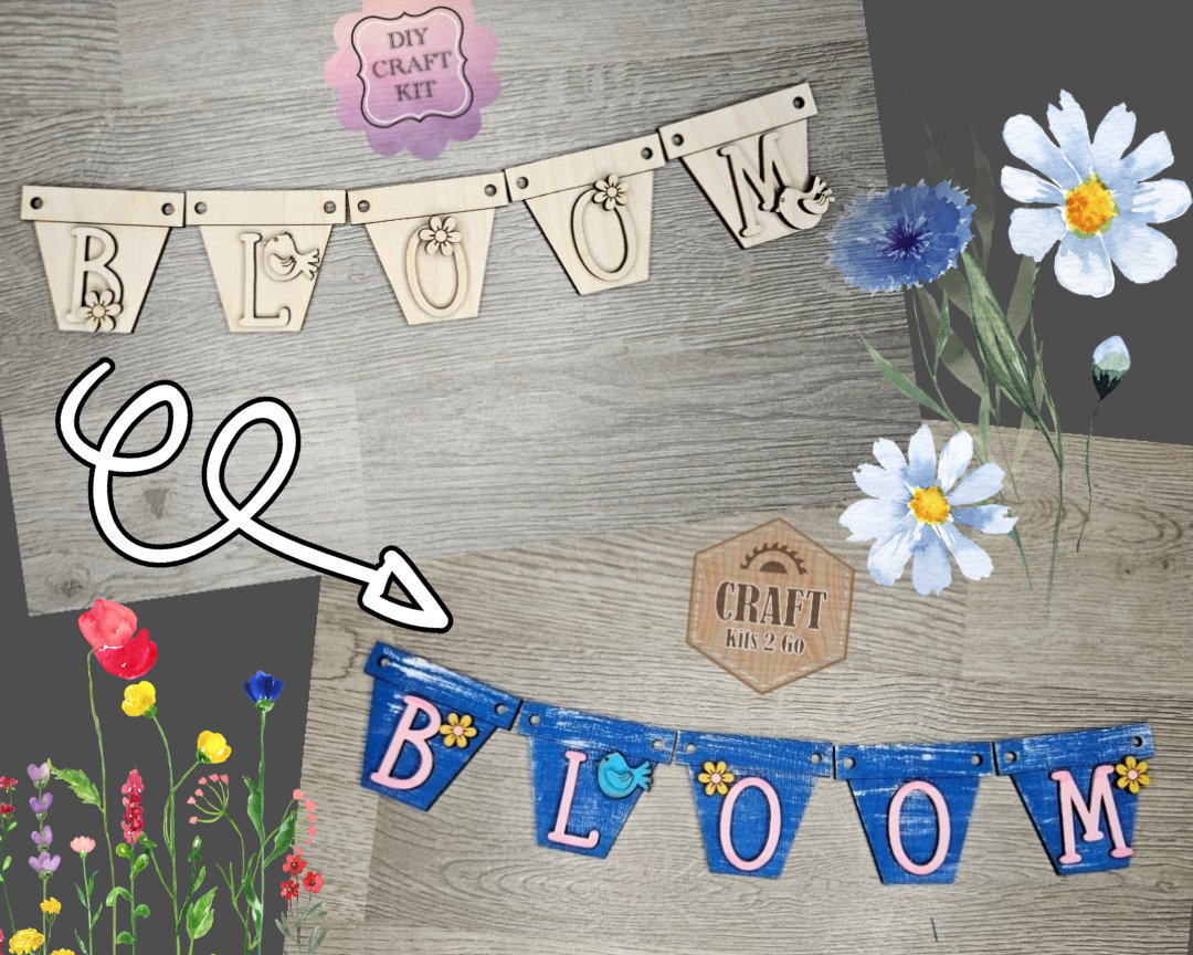 Bloom Spring Flower Bunting | #4638